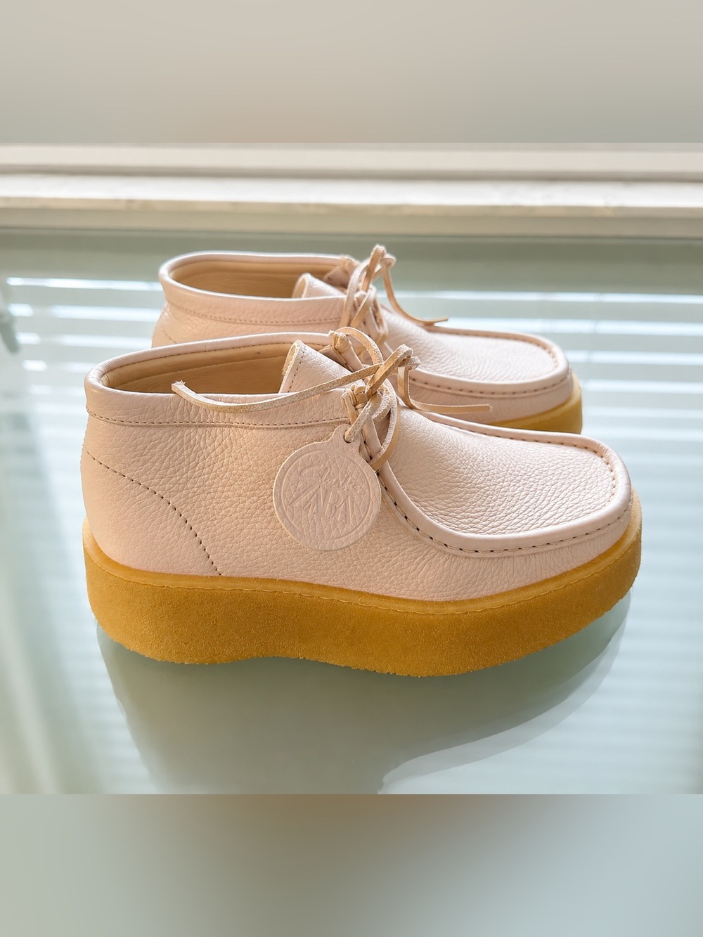 ZARA x Clarks Leather Wallabee Women’s Platform Boots – Size 39 (US 8) New